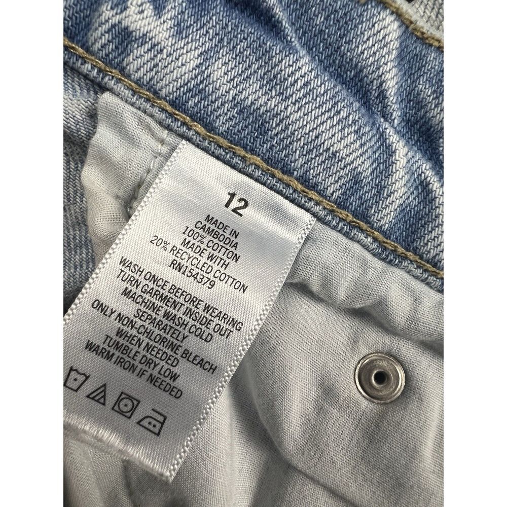 Aeropostale Shorts Womens 12 Blue Destroyed Mom Short Cut Off Denim - Picture 11 of 11
